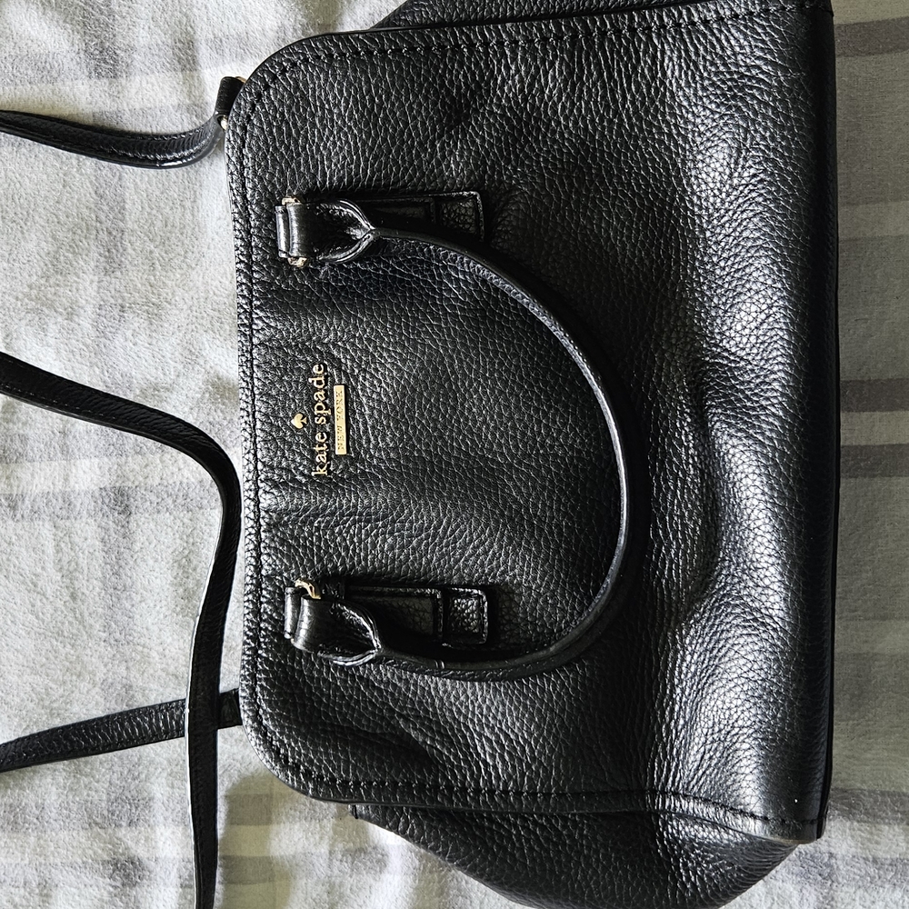 Kate Spade Black Pebbled Leather Satchel